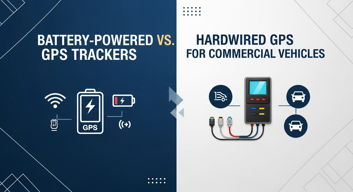 Battery-Powered vs. Hardwired GPS Trackers for Commercial Vehicles