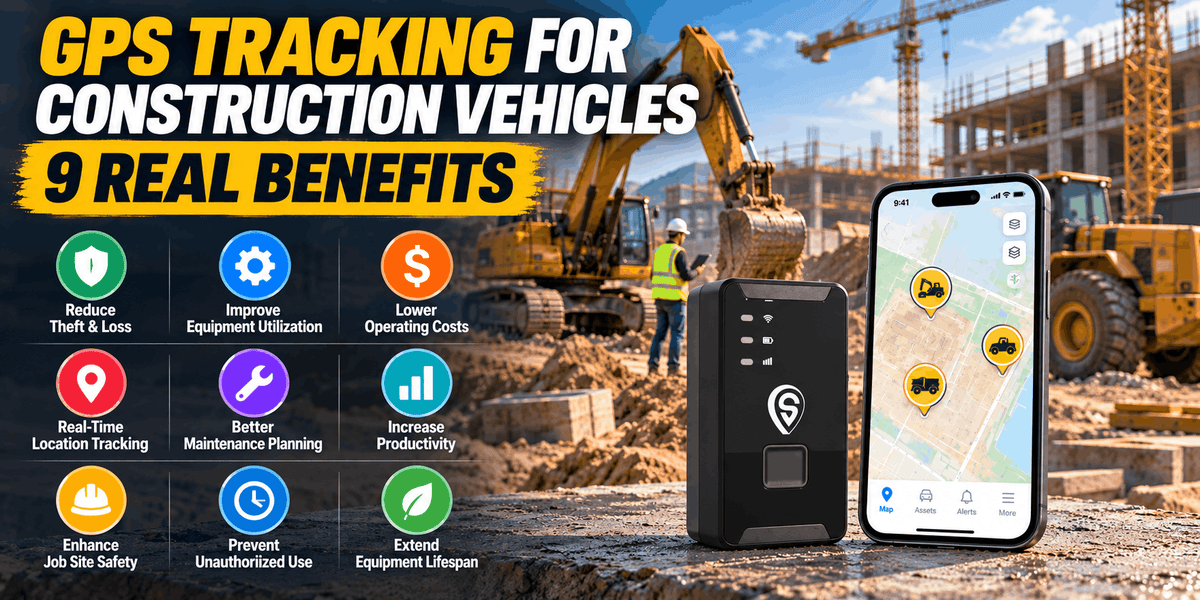 GPS Tracking for Construction Vehicles: 9 Real Benefits