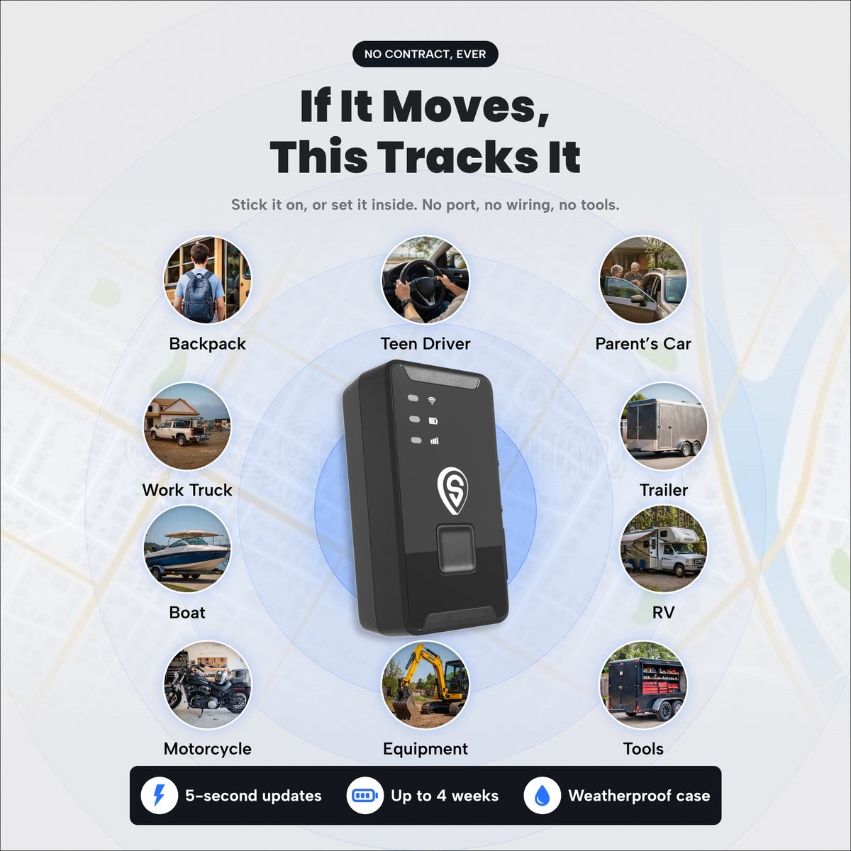 ShadowTrack - Battery powered GPS Tracker  - With Prepaid Subscription