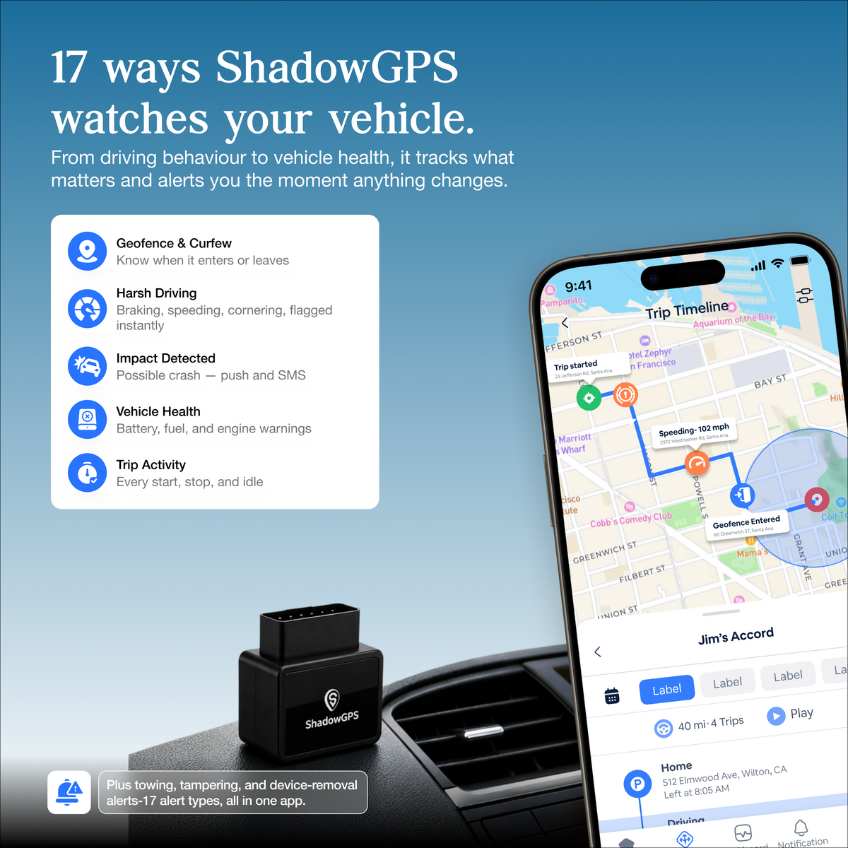 ShadowAuto - OBD-II GPS Tracker