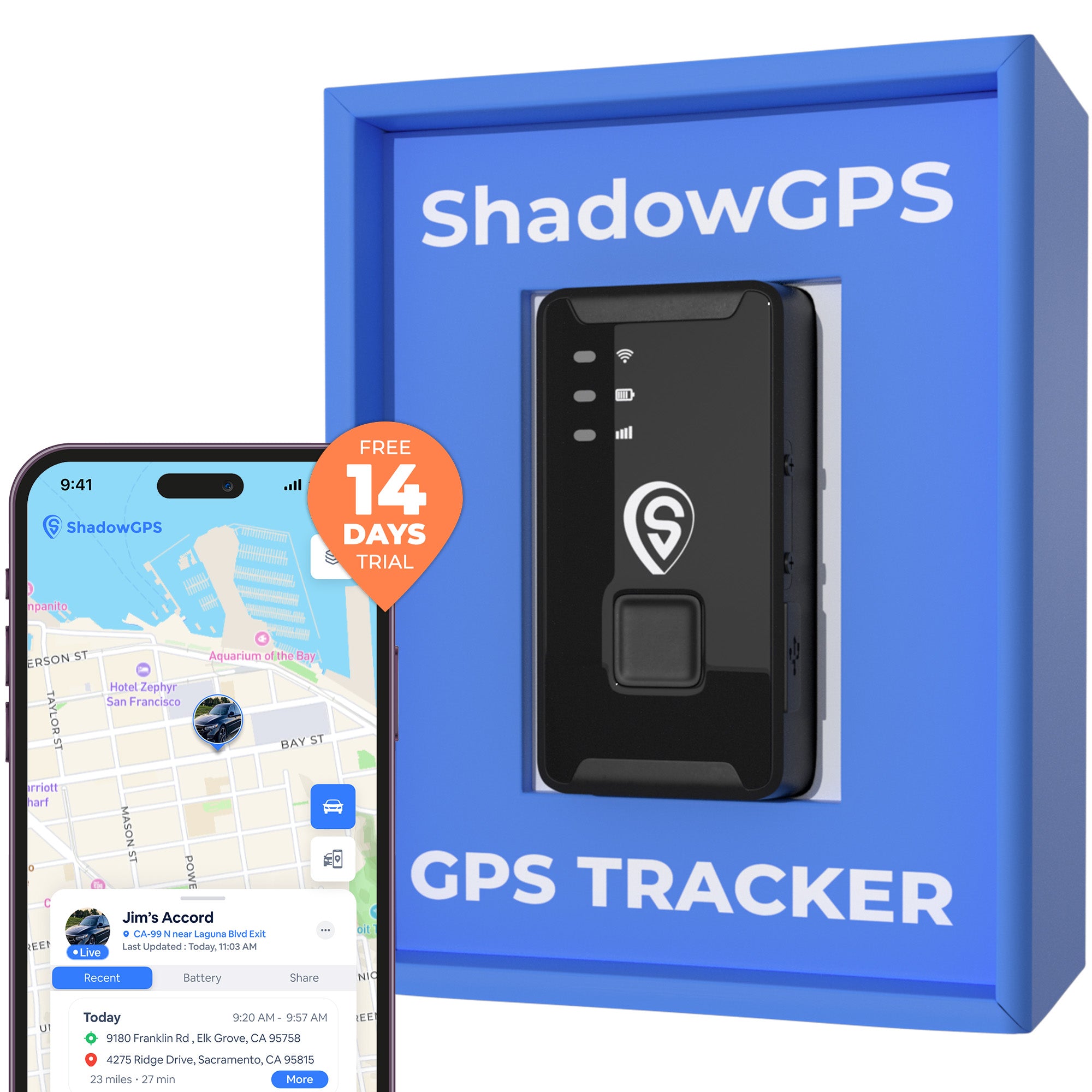 ShadowTrack Portable GPS Tracker | Real-Time Vehicle Tracking Device ...